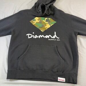 Diamond Supply Co. Black Camo Diamond Hoodie Sweatshirt Men's Large way to cool!